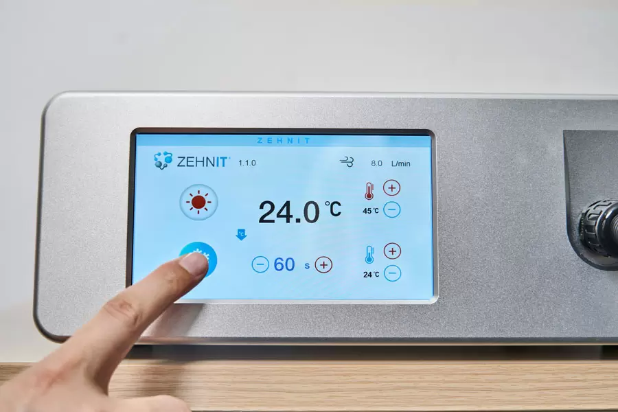 Large Touchscreen for Efficient Setup