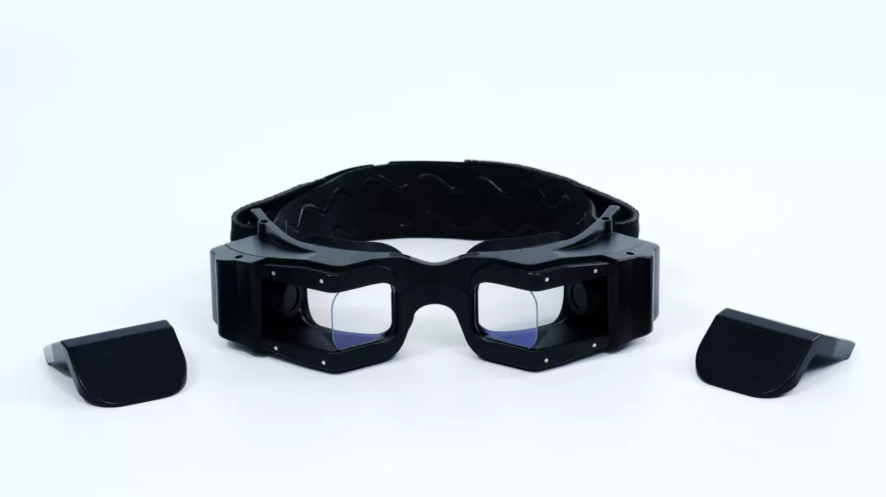 Infrared video goggles used for videonystagmography to record eye movements during vestibular testing